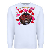 White valentine's day havanese dog Premium Sweatshirt - RanaPortraitStore