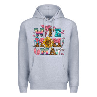 Heather Grey wife mom ma Premium Hoodie - AdoDesignShop