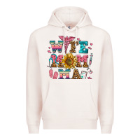 Pale Pink wife mom ma Premium Hoodie - AdoDesignShop