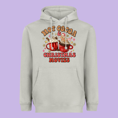 Heavyweight Hoodie hot cocoa and christmas movies
