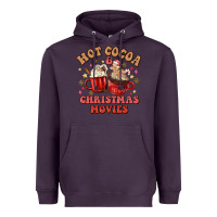 Plum hot cocoa and christmas movies Heavyweight Hoodie - MaliasSmallBusiness