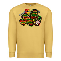 Antique Gold juneteenth hearts Premium Sweatshirt - Zillion Design Studio