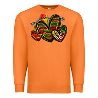 Carrot juneteenth hearts Premium Sweatshirt - Zillion Design Studio