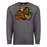 Charcoal Heather juneteenth hearts Premium Sweatshirt - Zillion Design Studio