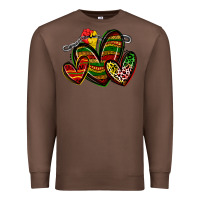 Chestnut juneteenth hearts Premium Sweatshirt - Zillion Design Studio