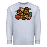 Heather Grey juneteenth hearts Premium Sweatshirt - Zillion Design Studio