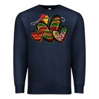 Navy juneteenth hearts Premium Sweatshirt - Zillion Design Studio