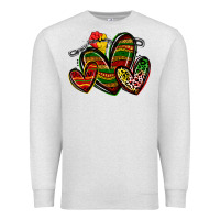 Oatmeal Heather juneteenth hearts Premium Sweatshirt - Zillion Design Studio