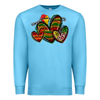 Ocean Blue juneteenth hearts Premium Sweatshirt - Zillion Design Studio
