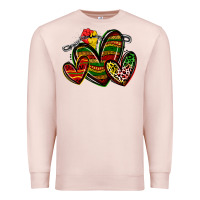 Pale Pink juneteenth hearts Premium Sweatshirt - Zillion Design Studio