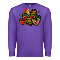 Purple juneteenth hearts Premium Sweatshirt - Zillion Design Studio