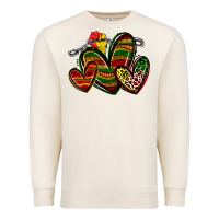 Sandshell juneteenth hearts Premium Sweatshirt - Zillion Design Studio