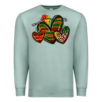 Seafoam juneteenth hearts Premium Sweatshirt - Zillion Design Studio