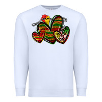 White juneteenth hearts Premium Sweatshirt - Zillion Design Studio