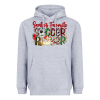 Heather Grey santas favorite soccer player Heavyweight Hoodie - MaliasSmallBusiness