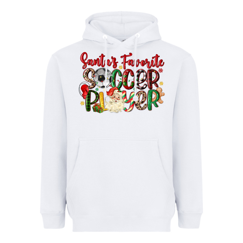 Santas Favorite Soccer Player Heavyweight Hoodie by MaliasSmallBusiness | Teevron