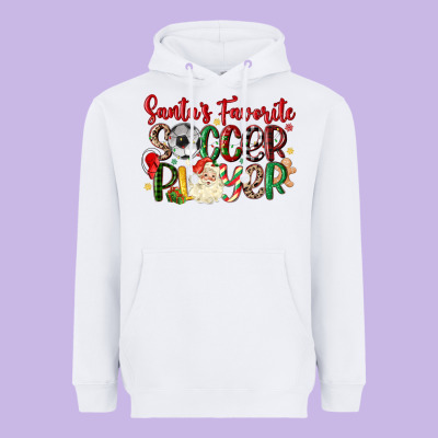 Heavyweight Hoodie santas favorite soccer player