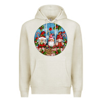 Oatmeal Heather christmas gnomes ornament Premium Hoodie - Artiststas