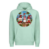 Seafoam christmas gnomes ornament Premium Hoodie - Artiststas