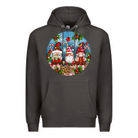 Smoke christmas gnomes ornament Premium Hoodie - Artiststas