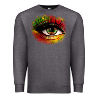 Charcoal Heather juneteenth eye Premium Sweatshirt - Zillion Design Studio