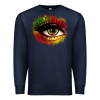 Navy juneteenth eye Premium Sweatshirt - Zillion Design Studio