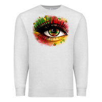 Oatmeal Heather juneteenth eye Premium Sweatshirt - Zillion Design Studio