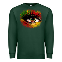 Sports Green juneteenth eye Premium Sweatshirt - Zillion Design Studio