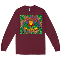 Burgundy life is better around the campfire Long Sleeve Tee - BarkalooDesign