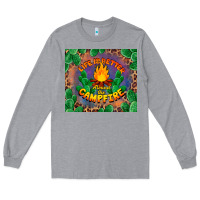 Heather Grey life is better around the campfire Long Sleeve Tee - BarkalooDesign