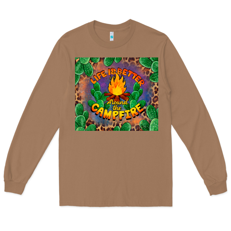 Life Is Better Around The Campfire Long Sleeve Tee by BarkalooDesign | Teevron