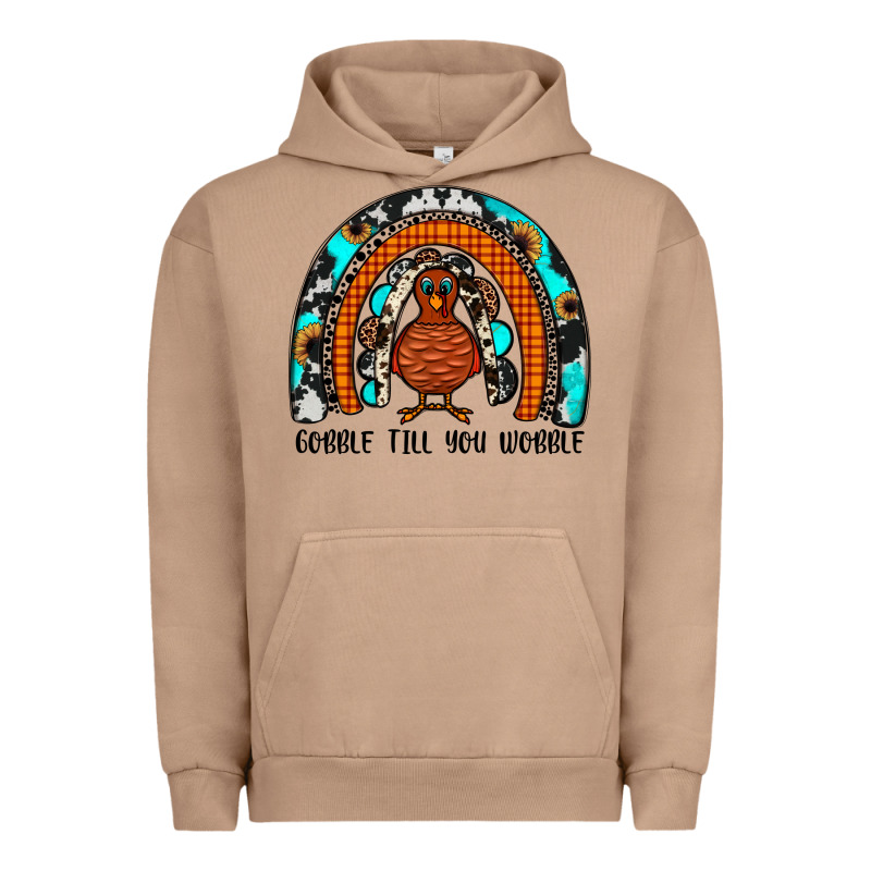 Gobble Till You Wobble Rainbow Urban Hoodie by JahusDesignShop | Teevron