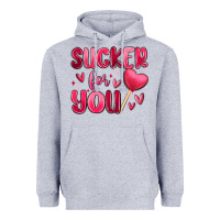 Heather Grey sucker for you Heavyweight Hoodie - MaliasSmallBusiness