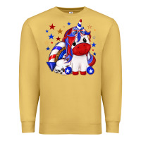 Antique Gold 4th of july american unicorn Premium Sweatshirt - texasbilliewilder