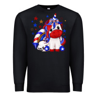 Black 4th of july american unicorn Premium Sweatshirt - texasbilliewilder