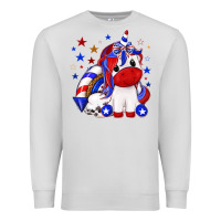 Dove Grey 4th of july american unicorn Premium Sweatshirt - texasbilliewilder