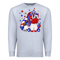 Heather Grey 4th of july american unicorn Premium Sweatshirt - texasbilliewilder