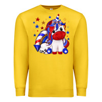 Lemon 4th of july american unicorn Premium Sweatshirt - texasbilliewilder