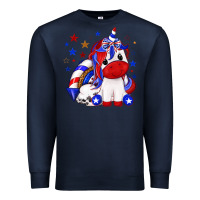 Navy 4th of july american unicorn Premium Sweatshirt - texasbilliewilder