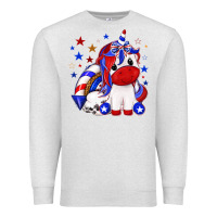 Oatmeal Heather 4th of july american unicorn Premium Sweatshirt - texasbilliewilder