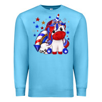 Ocean Blue 4th of july american unicorn Premium Sweatshirt - texasbilliewilder