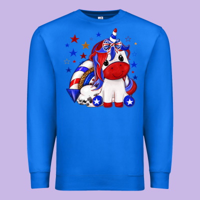 Premium Sweatshirt 4th of july american unicorn