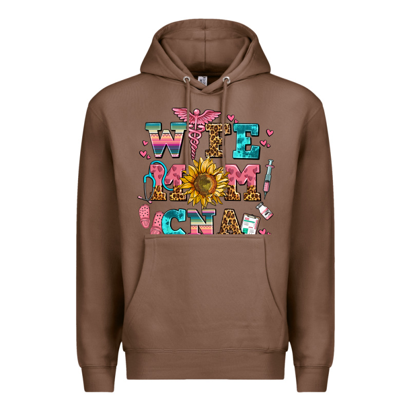 Wife Mom Cna Premium Hoodie by AdoDesignShop | Teevron