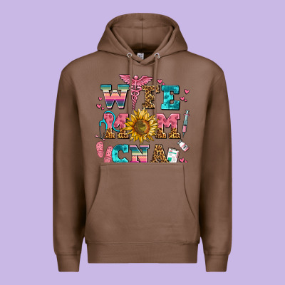 Wife Mom Cna Premium Hoodie Designed By Adodesignshop