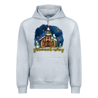 Heather Grey Christmas church and snow grace and mercy Urban Hoodie - AdoDesignShop