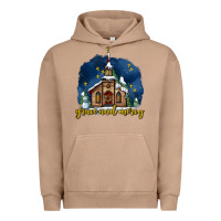Pigment Burro Christmas church and snow grace and mercy Urban Hoodie - AdoDesignShop
