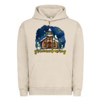 Pigment French Oak Christmas church and snow grace and mercy Urban Hoodie - AdoDesignShop
