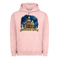 Pigment Salmon Christmas church and snow grace and mercy Urban Hoodie - AdoDesignShop