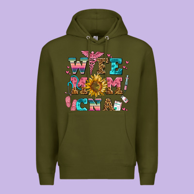 Wife Mom Cna Premium Hoodie Designed By Adodesignshop