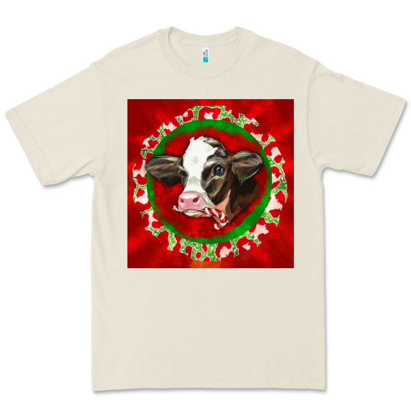 Christmas Holstein Calf Face Premium Tee by LillyAllenDesigns | Teevron
